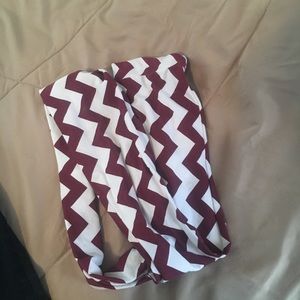 Maroon Chevron Infinity Scarf